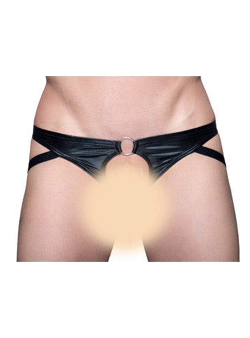 Tartarus Stud Faux Leather Jockstrap