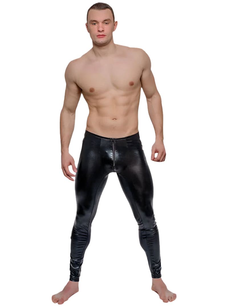 Tartarus Coated Low Rise Legging With Zipper