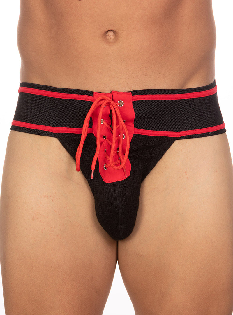 Undergear Fizx Lace Up Knit Pouch Jockstrap