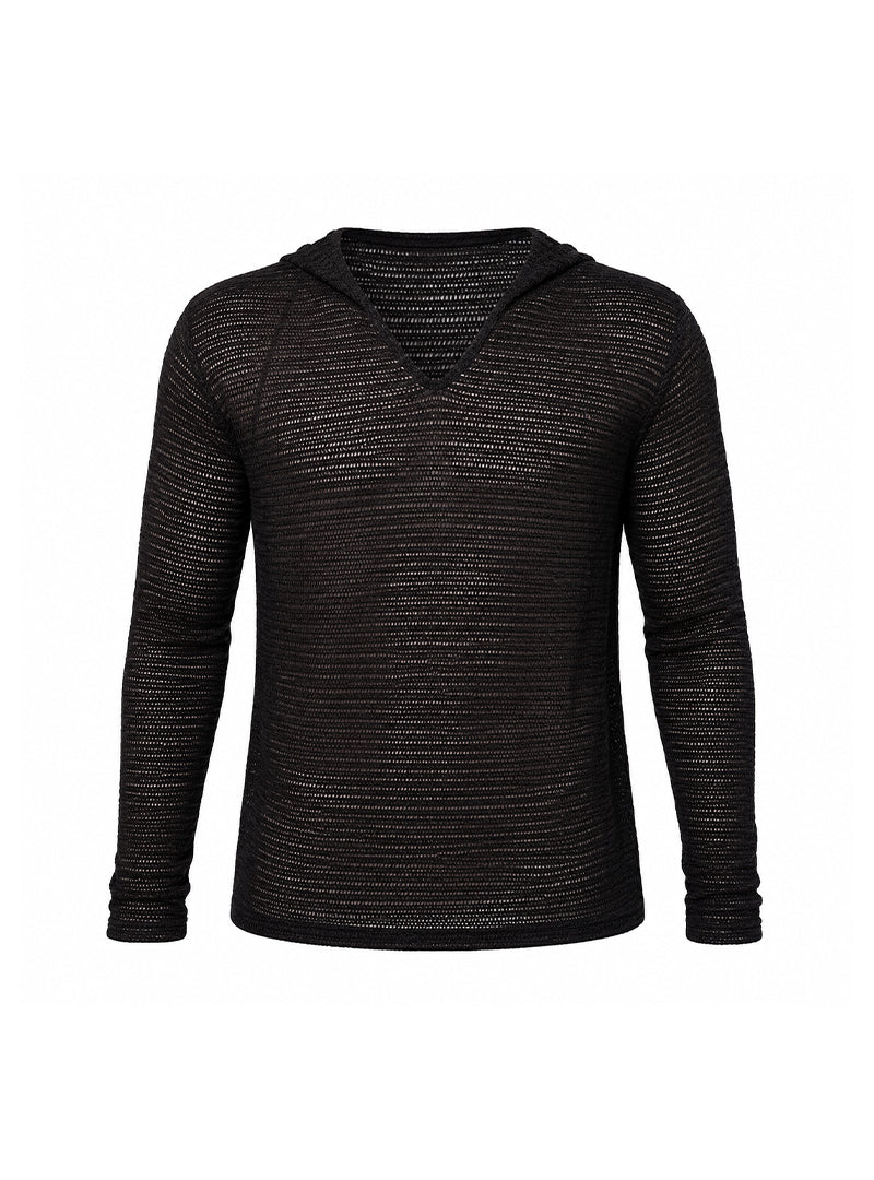 Black Undergear POV Resort Sheer Hoodie Front