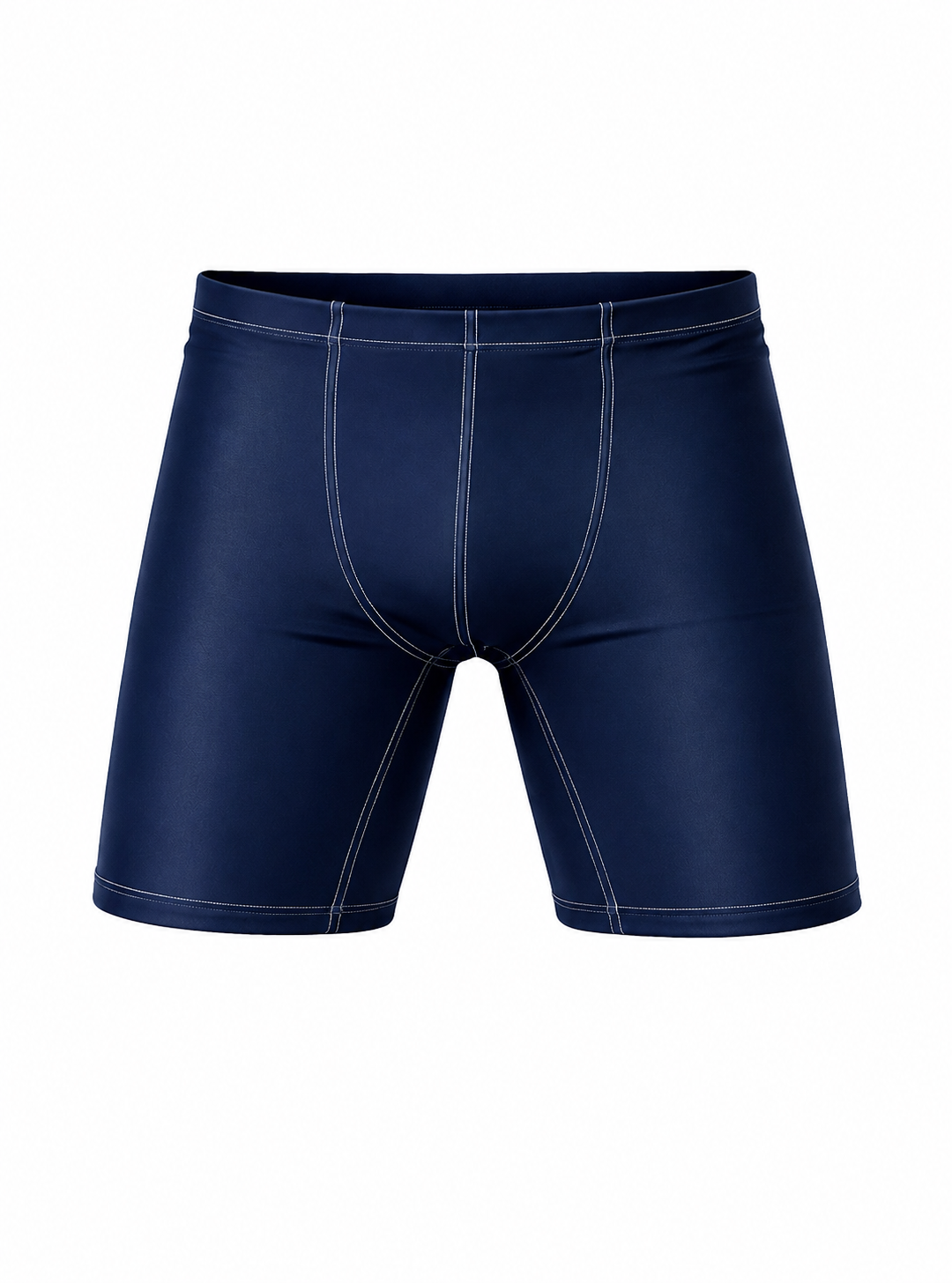 Navy Versatile Yoga Shorts for Men on White Background