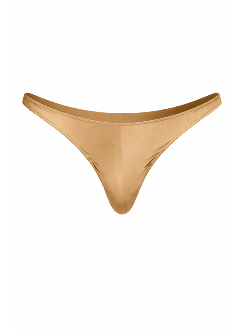 Khaki Fizx Rayon Thong, Men's Low Rise Underwear on a white background