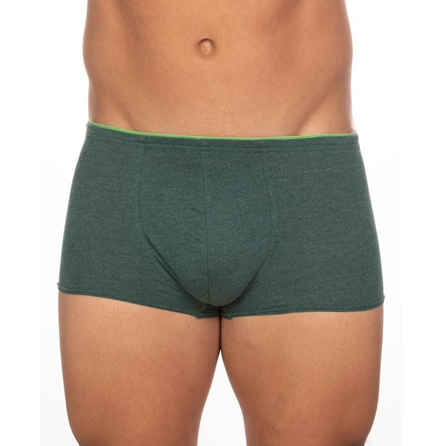Basix Exposed Elastic Trunk Forest Green Color Front Side